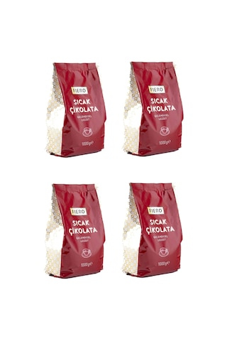 Fiero Sıcak Çikolata 1000 Gr X 4 Adet 1 KG