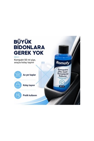 Konsantre Oto Cam Suyu Pratik Tek Kullanımlık Silecek Suyu 50ml