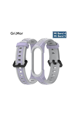 Mijobs Xiaomi Mi Band 5-4 Çift Renk Kayış Kordon- 5775