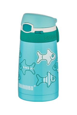 Shamobo 2li Set Pipetli Çelik Termos 350ml -6 Saat Isı Yalıtımı- Turkuaz
