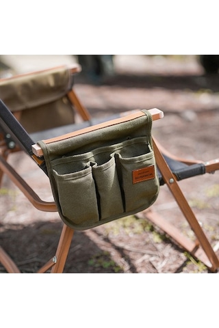 Novahub Kampanya Çok Cepli Sandalye Askılı Organizeri - Pratik Saklama Çantası 31x23 Cm Kum Kum