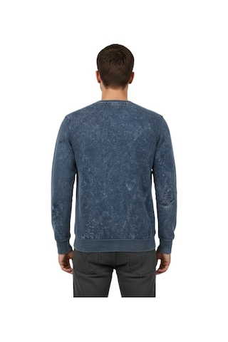 Erkek Spor Sıfır Yaka Taşlama Yıkamalı Regular Fit Kazak Bgl-st04952 Füme