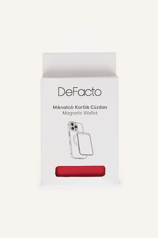 Defacto Suni Deri Mıknatıslı Kırmızı Kartlık Cüzdan H9090axnsrd1 Kırmızı-rd1