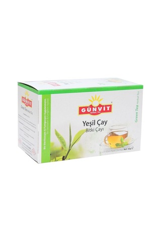 Günvit Yeşil Çay Bitki Süzen Poşet Çay 20 x 2 G