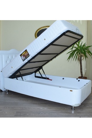 Bengimobilya Baza-Başlık-Yatak Taytüy Turkuaz Renk Silin Kumaş Model Metal Fır