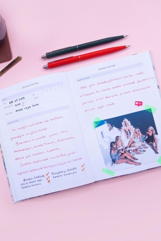 Seyahat Defteri Esnek Travel Journal Çok Renkli