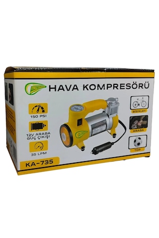 Elektrikli Araba Lastik Şişirme / 150 Psı - 12v / Taşınabilir Metal Hava Kompresörü 5332