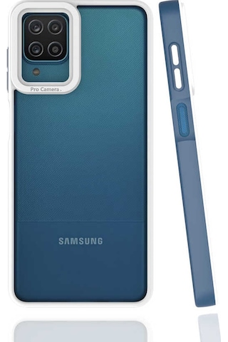 Zore Galaxy Uyumlu A12 Kılıf Msra Mima Kapak - Lacivert Lacivert