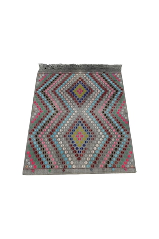 Kilim Antik El Dokuma Çumra Yörük Pamuklu Yün Kilimi 0151 - Yeni - Çok Renkli