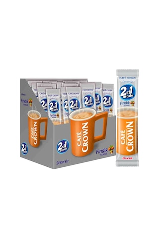 Cafe Crown 2'si 1 Arada Şekersiz Fındıklı Kahve 48 x 11 G Cafe Crown 2'si 1 Arada Şekersiz Fındıklı Kahve 48 x 11 G