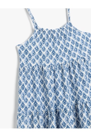 Koton İnce Askılı Etnik Desenli Mini Elbise Ekru Desenli 5skg80005ak Ekru Desenli Ekru