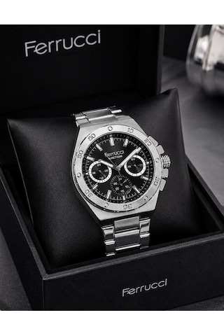 Ferrucci Fc80818 Spor Şık Model Fonksiyonlu Çelik Kordon Ve Kasa Erkek Kol Saati Gümüş