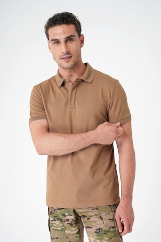 Mecanık Casual Ryker Polo T-shirt Camel