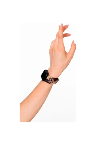 Hippi Matchless Siyah Örgü Apple Uyumlu Watch Kordonu 42-44-45-49 Mm
