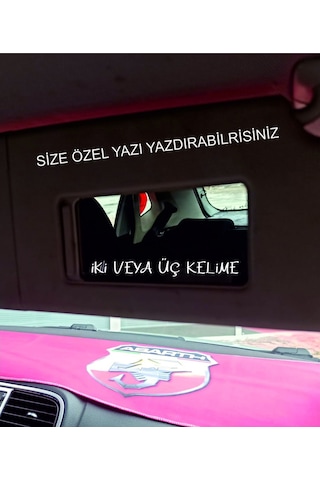 Özel Yazı İsim Güneşlik Ayna Yazısı Araba-motosiklet Cam Etiket Sticker