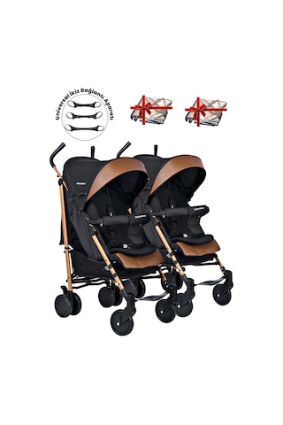 Baby Home 107 Ayrılıp Birleşebilen Baston İkiz Bebek Arabası