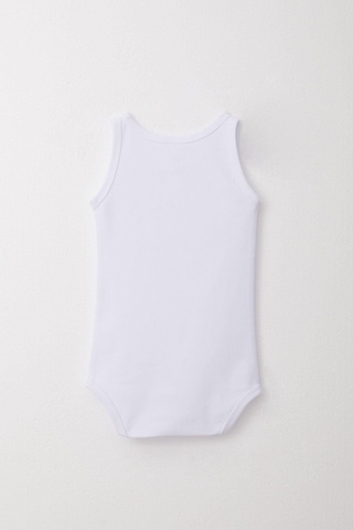 Breeze Kız Bebek Atlet Zıbın Body Çizgili 9 Ay-3 Yaş, Beyaz Beyaz