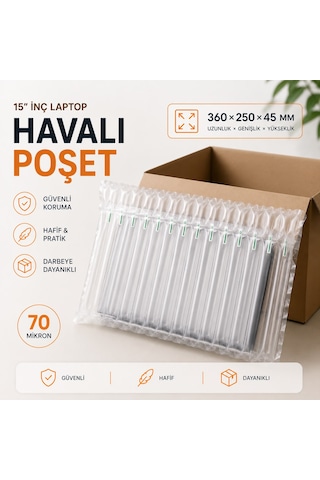 Havalı Poşet Ambalaj 15 İnç Laptop 360 250 45 Mm - 20 Adet
