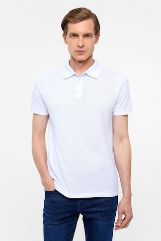 Beyaz Slim Düz Polo Yaka Tişört-38582 Beyaz