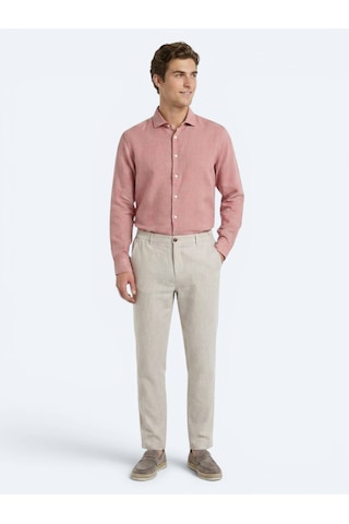 Kip Taş Dokuma Relaxed Fit Casual Pamuk Karışımlı Pantolon