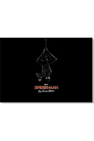 Cakasepetim Spiderman Evden Uzakta Ters Askı Ahşap Mdf Tablo