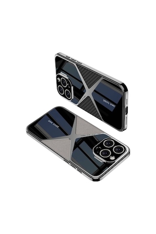 Apple Uyumlu iPhone 14 Pro Max Kılıf Ultra İnce Kamera Korumalı Pc + Deri Arka Yüzey Zore X-pro Kapak Siyah