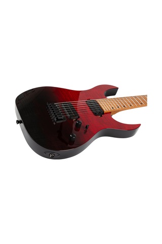 Spira S-457 Trd 7 Telli Elektro Gitar Kırmızı Siyah