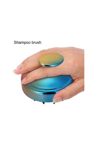 Samdoo Yumuşak Silikon Saç Yıkama Fırçası - Ev Ve Kuaför Kullanıma Uygun - Scalp Masaj Ve Temizlik Aracı - Gümüş Renk