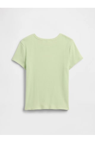 Gap V-sp Ss Rıb Tee Yeşil