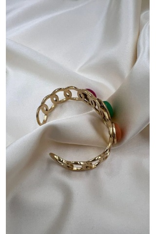 Bb Çelik Renkli Bilezik Kelepçe Yeşil