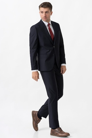 White Stone Piacenza Ty2002 Slim Fit 6 Drop Düz Takım Elbise Laci - 58 Lacivert