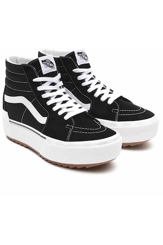 Bot Kadın Vn0a4btw5zn1 Ua Vans Sk8-hi Stacked Suedecanvas Blkblncdblnc Suedecanvas Blkblncdblnc