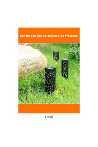 Dekoratif Güneş Enerjili Bahçe Aydınlatması Yürüyüş Yolu 6 Adet Çok Renkli