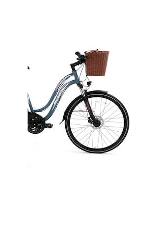 Bisan Ctx 6300 28 Jant 21 Vites Kadın Şehir Bisikleti Disk Fren Gri Pembe 46 Cm Kadro