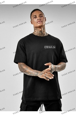 Startmore Unisex Oversize Osaka Baskılı Siyah Siyah