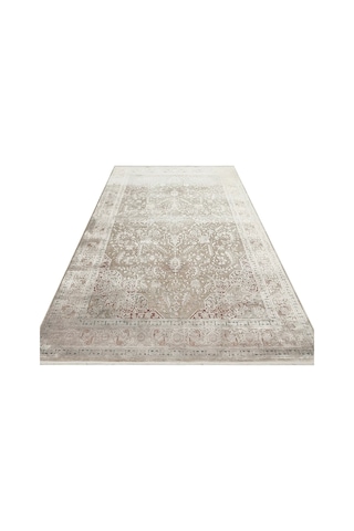 Hoom Rugs Babylon Bbl 02 Rayon Viskon Eskitme Desenli Gri Vintage Salon Halısı Gri