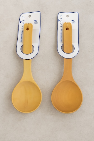 Ivory Ivo-ksk105 Ahşap Büyük Kepçe Xl Krem