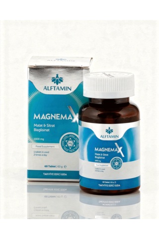 Magnemax Magnezyum Malat + Sitrat + Bisglisinat 1000 Mg 60 Kapsül