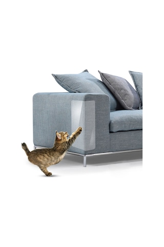 Yaleker Koltuk Koruma Şeritleri - 4'lü Paket, Kedi Tırmalama Önleyici, Şeffaf Vinil Malzeme, Kolay Kurulum