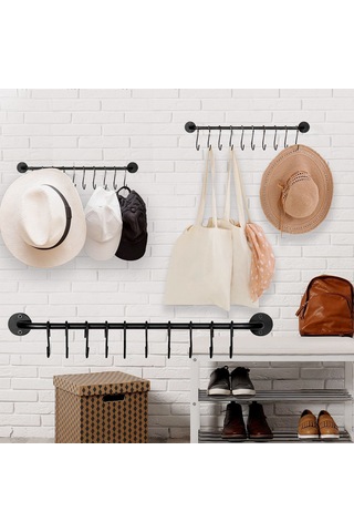 Vkemall Çelik Malzeme Multifonksiyonel Duvar Asma Çubuk, Ev İçin Kullanımı Kolay, Dayanıklı Ve Pratik Tek Adet Diğer