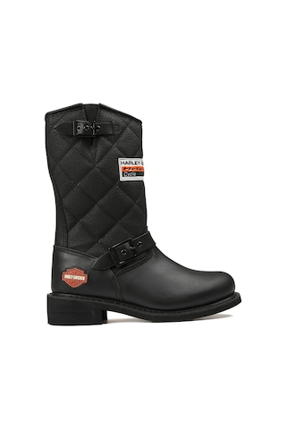 Harley Davidson Siyah Kadın Çizmesi 025G100071-Black-Derı