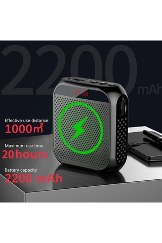 Yüksek Hoparlör Ses Amplifikatörü Hoparlör Bluetooth Hoparlör Mikrofon Okul Öğretmeni Mikrofon Taşınabilir Hoparlör