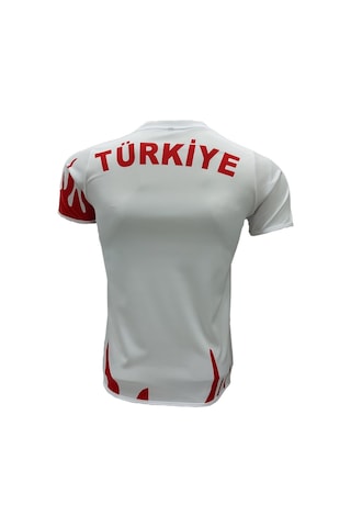 Pars Türkiye Milli Takım Tişörtü Milli Takım Forması Beyaz Beyaz - Kırmızı