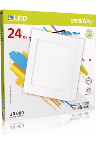 Smartbuy Square Sdl 24w / 4000k / Ip40 Üstten Montajlı Aydınlatma 246885900 Beyaz