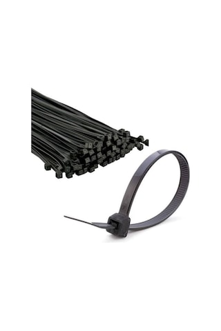 Siyah Kablo Bağı Plastik Cırt Kelepçe 4.8x300 Mm 30 Cm 100 Adet Crtsyh30