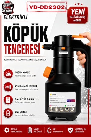 Okaoda Şarj Edilebilir Otomatik Yüksek Basınçlı Ev Tipi Araba Yıkama Temizleme Köpük Püskürtücü Makine