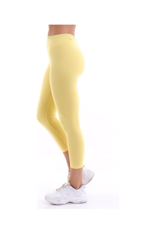 Self Clothing Kadın Sarı Penye Kumaş Tayt Yüksek Bel Slf1290Sarı