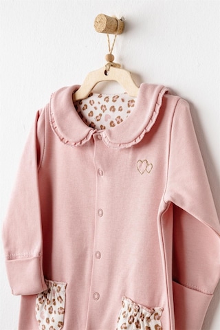 Andywawa Bebek Little Leopard Romper Tulum Pembe Ac26240 Pink