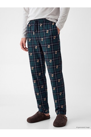 LC Waikiki Lc Waıkıkı Yeşil Baskılı Erkek Pijama Altı