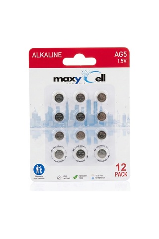 Maxycell 12 Adet Ag5 Lr754,393 1.5 V Alkalin Düğme Pil